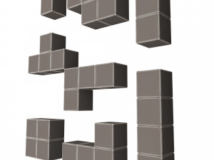 tetris bricks set Modèle 3D