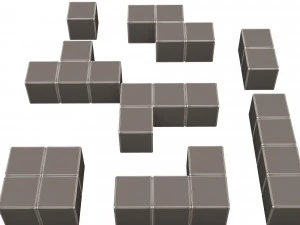 tetris tuğla seti 3D Model