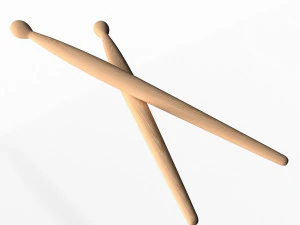 drum sticks 3D Model