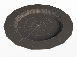 empty plate Modèle 3D