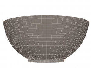 green and white cereal bowl 3D 模型