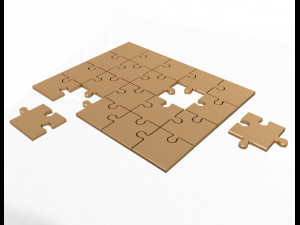 golden jigsaw puzzle 03 3D-Modell