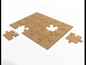golden jigsaw puzzle 03 3D Model