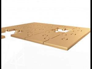 golden jigsaw puzzle 03 3D-Modell
