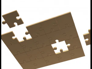 golden jigsaw puzzle 03 3D Model