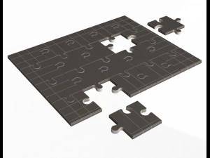 golden jigsaw puzzle 03 3D Model