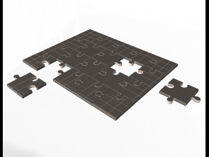 golden jigsaw puzzle 03 3D-Modell