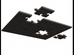 golden jigsaw puzzle 03 3D-Modell