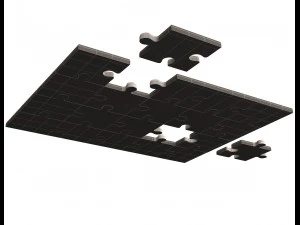 golden jigsaw puzzle 03 3D Model