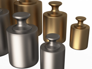antique scale weights set 3D Модель