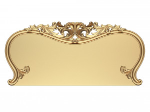 carved headboard 01 Modelo 3D