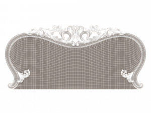 carved headboard 01 Modelo 3D