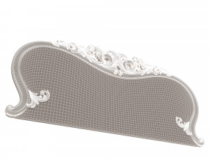 carved headboard 01 Modelo 3D