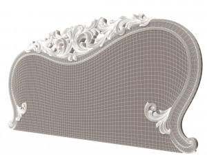 carved headboard 01 Modelo 3D