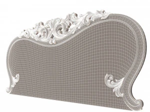 carved headboard 01 3D Model