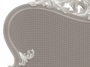 carved headboard 01 3D Model