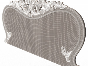 carved headboard 01 Modelo 3D