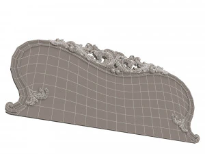carved headboard 01 3D Model