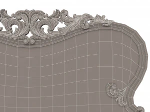 carved headboard 01 3D Model