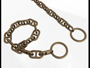 piece of anchor ship chain 3D Model