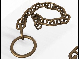 piece of anchor ship chain 3D Model