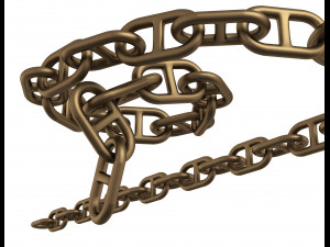 piece of anchor ship chain 3D Model