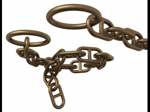 piece of anchor ship chain 3D Model
