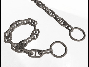 piece of anchor ship chain 3D Model