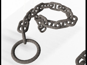 piece of anchor ship chain 3D Model