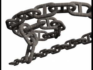 piece of anchor ship chain 3D Model