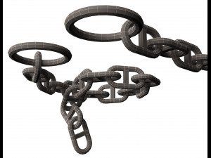 piece of anchor ship chain 3D Model