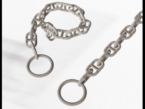 piece of anchor ship chain 3D Model