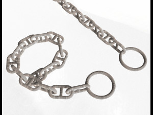 piece of anchor ship chain 3D Model