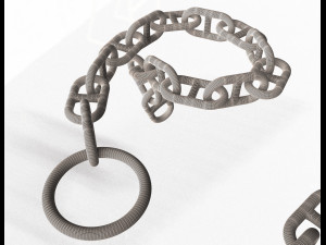 piece of anchor ship chain 3D Model