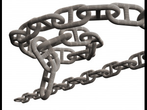 piece of anchor ship chain 3D Model