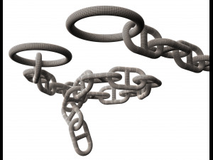 piece of anchor ship chain 3D Model