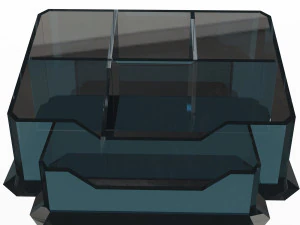 organizador de caneta de mesa acr&iacute;lica Modelo 3D