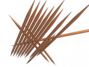 pile of wooden toothpicks 3D Model