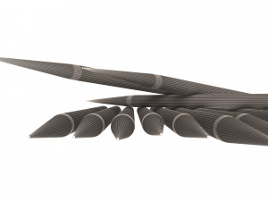 pile of wooden toothpicks 3D Model