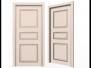 carved door classic 06 3D मॉडल