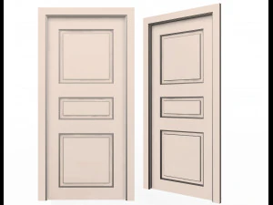 різьблені двері класика 06 3D Модель