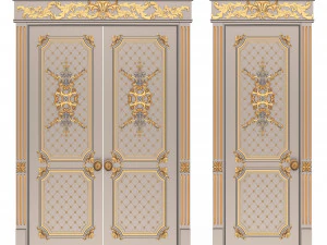 雕花门经典05 3D 模型