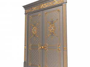 carved door classic 05 Model 3D