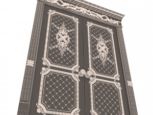 carved door classic 05 Model 3D