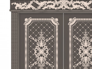 carved door classic 05 Model 3D