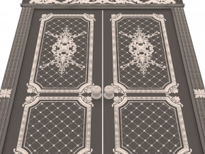 carved door classic 05 Model 3D