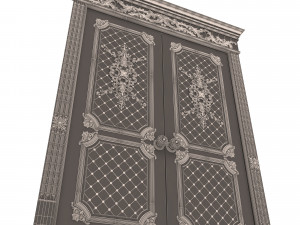 carved door classic 05 Model 3D