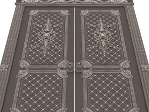 carved door classic 05 Model 3D