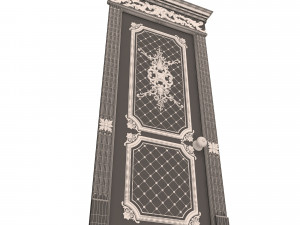 carved door classic 05 Model 3D