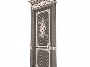carved door classic 05 Model 3D